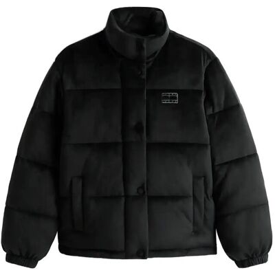 Tommy Jeans Tjw Quilted Velvet Puffer Jacket XS Black XS Tommy Jeans Tjw Quilted Velvet Puffer Jacket XS Black XS