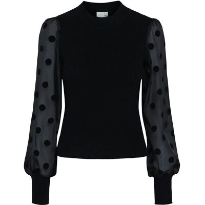 Yasdotme Ls Knit Pullover S. Noos XS Black XS Yasdotme Ls Knit Pullover S. Noos XS Black XS