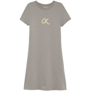 Calvin Metallic Print Ls A-Aline Dress 164 Grey 164 Calvin Metallic Print Ls A-Aline Dress 164 Grey 164