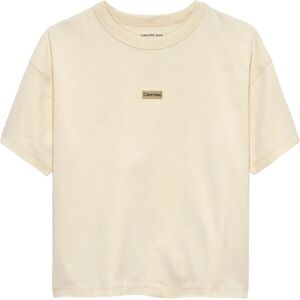 Calvin Folded Logo Label S/S T-Shirt 116 Cream 116 Calvin Folded Logo Label S/S T-Shirt 116 Cream 116
