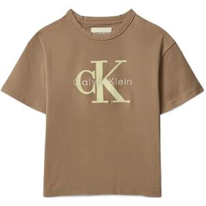 Calvin Mesh Applique Ss T-Shirt 116 Brown 116 Calvin Mesh Applique Ss T-Shirt 116 Brown 116