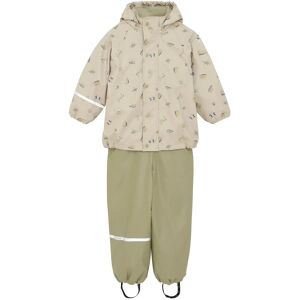 CeLaVi Rainwear Set - Aop, W. Fleece 80 Green 80 CeLaVi Rainwear Set - Aop, W. Fleece 80 Green 80