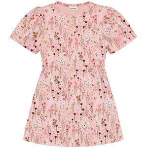 Minymo Dress Aop Rib 122 Pink 122 Minymo Dress Aop Rib 122 Pink 122