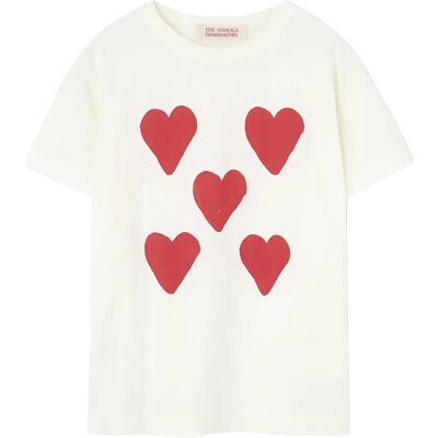 THE ANIMALS OBSERVATORY Hearts White Rooster T-Shirt 12 Y Cream 12 Y THE ANIMALS OBSERVATORY Hearts White Rooster T-Shirt 12 Y Cream 12 Y