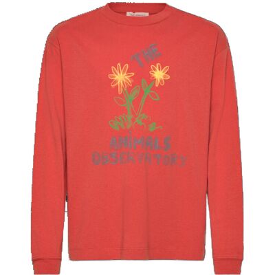 THE ANIMALS OBSERVATORY Flowers Red Dof Lonf Sleeve T-Shirt 12 Y Red 12 Y THE ANIMALS OBSERVATORY Flowers Red Dof Lonf Sleeve T-Shirt 12 Y Red 12 Y