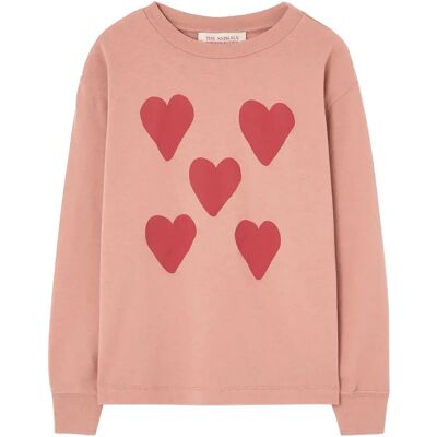 THE ANIMALS OBSERVATORY Hearts Coral Dof Lonf Sleeve T-Shirt 12 Y Pink 12 Y THE ANIMALS OBSERVATORY Hearts Coral Dof Lonf Sleeve T-Shirt 12 Y Pink 12 Y