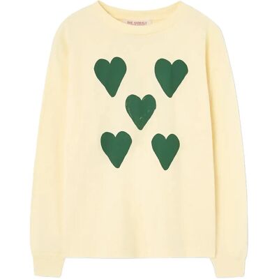THE ANIMALS OBSERVATORY Hearts Yellow Dof Lonf Sleeve T-Shirt 4 Y Cream 4 Y THE ANIMALS OBSERVATORY Hearts Yellow Dof Lonf Sleeve T-Shirt 4 Y Cream 4 Y