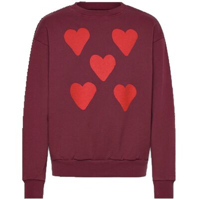 THE ANIMALS OBSERVATORY Hearts Browned Farnet Bear Sweatshirt 12 Y Burgundy 12 Y THE ANIMALS OBSERVATORY Hearts Browned Farnet Bear Sweatshirt 12 Y Burgundy 12 Y
