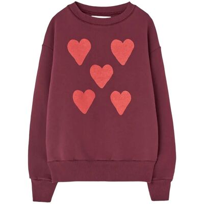 THE ANIMALS OBSERVATORY Hearts Browned Farnet Bear Sweatshirt 6 Y Burgundy 6 Y THE ANIMALS OBSERVATORY Hearts Browned Farnet Bear Sweatshirt 6 Y Burgundy 6 Y