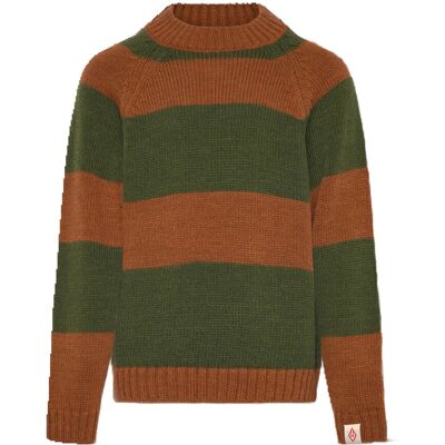 THE ANIMALS OBSERVATORY Stripes Brown Boxfish Sweater 8 Y Khaki 8 Y THE ANIMALS OBSERVATORY Stripes Brown Boxfish Sweater 8 Y Khaki 8 Y