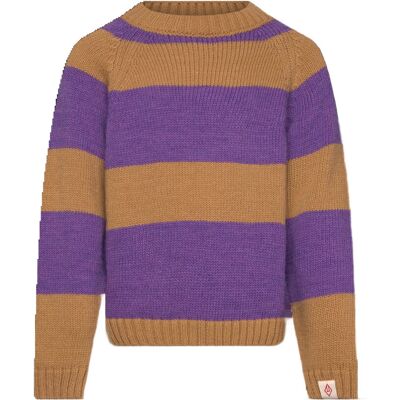 THE ANIMALS OBSERVATORY Stripes Beife Boxfish Sweater 8 Y Purple 8 Y THE ANIMALS OBSERVATORY Stripes Beife Boxfish Sweater 8 Y Purple 8 Y