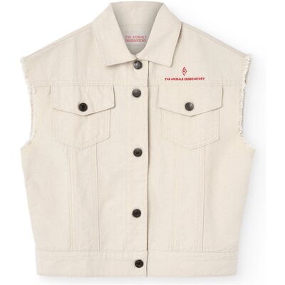 THE ANIMALS OBSERVATORY Hog Kid Vest Raw White 14 Y White 14 Y THE ANIMALS OBSERVATORY Hog Kid Vest Raw White 14 Y White 14 Y