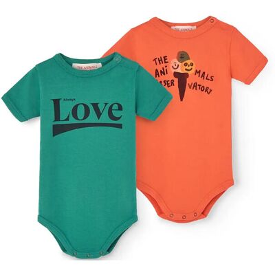THE ANIMALS OBSERVATORY Pack Chimpanzee Baby Body Green 24 M Patterned 24 M THE ANIMALS OBSERVATORY Pack Chimpanzee Baby Body Green 24 M Patterned 24 M
