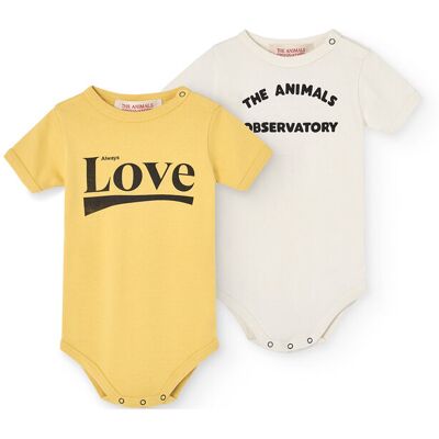 THE ANIMALS OBSERVATORY Pack Chimpanzee Baby Body Yellow 24 M Patterned 24 M THE ANIMALS OBSERVATORY Pack Chimpanzee Baby Body Yellow 24 M Patterned 24 M