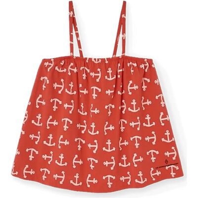 THE ANIMALS OBSERVATORY Stork Kid Top Raw White 116 Red 116 THE ANIMALS OBSERVATORY Stork Kid Top Raw White 116 Red 116
