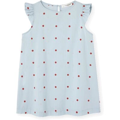 THE ANIMALS OBSERVATORY Firefly Kid Dress White Tree 98 Blue 98 THE ANIMALS OBSERVATORY Firefly Kid Dress White Tree 98 Blue 98