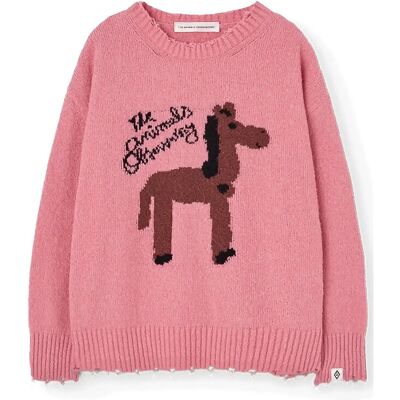 THE ANIMALS OBSERVATORY Gollie Kid Sweater Soft Pink 116 Pink 116 THE ANIMALS OBSERVATORY Gollie Kid Sweater Soft Pink 116 Pink 116