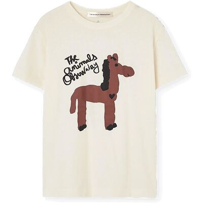 THE ANIMALS OBSERVATORY Rooster Kid T-Shirt Red 128 Cream 128 THE ANIMALS OBSERVATORY Rooster Kid T-Shirt Red 128 Cream 128