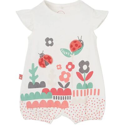 Boboli Knit Play Suit For Baby Girl -Bci 50 Cream 50 Boboli Knit Play Suit For Baby Girl -Bci 50 Cream 50