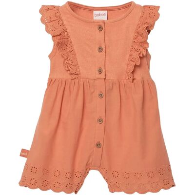 Boboli Batiste Jumpsuit Embroidery For Girl 74 Orange 74 Boboli Batiste Jumpsuit Embroidery For Girl 74 Orange 74