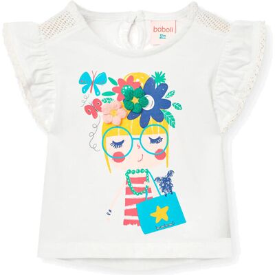 Boboli Knit T-Shirt 80 White 80 Boboli Knit T-Shirt 80 White 80