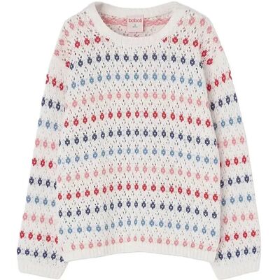 Boboli Knitwear Pullover For Girl -Bci 122 White 122 Boboli Knitwear Pullover For Girl -Bci 122 White 122