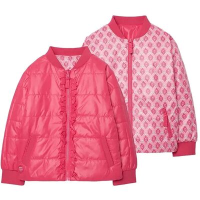 Boboli Reversible Parka For Girl 110 Pink 110 Boboli Reversible Parka For Girl 110 Pink 110