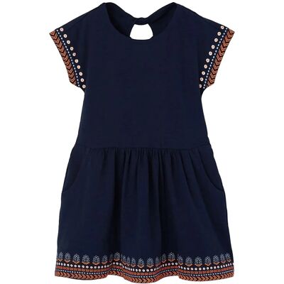 Boboli Knit Dress Flame For Girl -Bci 98 Navy 98 Boboli Knit Dress Flame For Girl -Bci 98 Navy 98