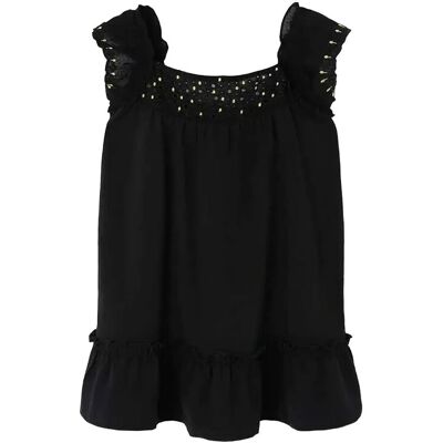 Boboli Knit Stretch Dress For Girl -Bci 122 Black 122 Boboli Knit Stretch Dress For Girl -Bci 122 Black 122