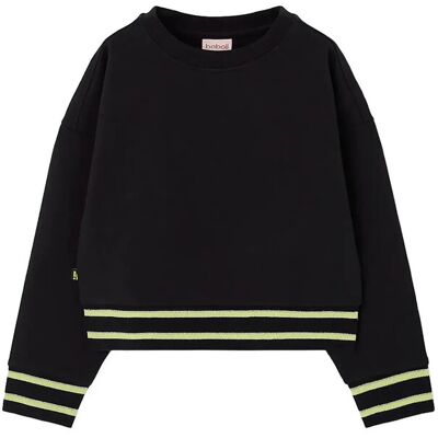 Boboli Fleece Sweatshirt For Girl -Bci 122 Black 122 Boboli Fleece Sweatshirt For Girl -Bci 122 Black 122