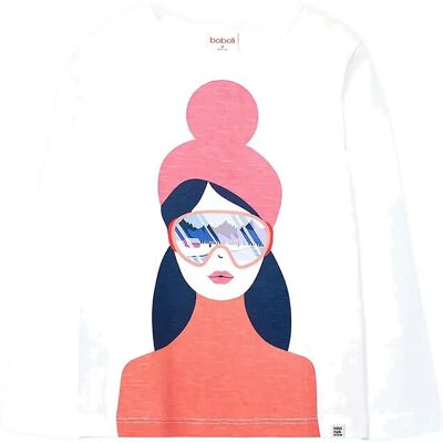 Boboli Knit T-Shirt Flame 116 White 116 Boboli Knit T-Shirt Flame 116 White 116