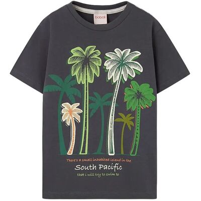 Boboli Knit T-Shirt For Boy -Bci 86 Grey 86 Boboli Knit T-Shirt For Boy -Bci 86 Grey 86