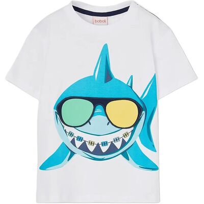 Boboli Knit T-Shirt For Boy -Bci 104 White 104 Boboli Knit T-Shirt For Boy -Bci 104 White 104