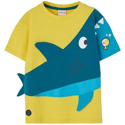 Boboli Knit T-Shirt For Boy -Bci 140 Yellow 140 Boboli Knit T-Shirt For Boy -Bci 140 Yellow 140