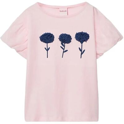 Boboli Combined T-Shirt For Girl -Bci 86 Pink 86 Boboli Combined T-Shirt For Girl -Bci 86 Pink 86
