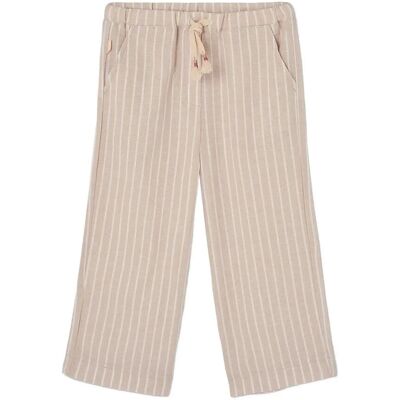 Boboli Linen Trousers Striped For Girl 122 Beige 122 Boboli Linen Trousers Striped For Girl 122 Beige 122