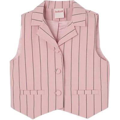 Boboli Vest Striped For Girl 110 Pink 110 Boboli Vest Striped For Girl 110 Pink 110