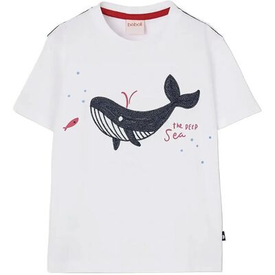 Boboli Knit T-Shirt For Boy -Bci 140 White 140 Boboli Knit T-Shirt For Boy -Bci 140 White 140