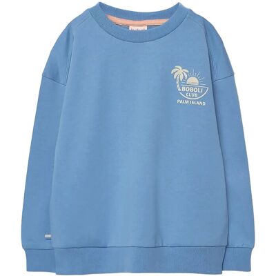 Boboli Fleece Sweatshirt For Boy -Bci 98 Blue 98 Boboli Fleece Sweatshirt For Boy -Bci 98 Blue 98