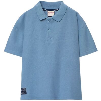 Boboli Pique Polo Dye For Boy -Bci 122 Blue 122 Boboli Pique Polo Dye For Boy -Bci 122 Blue 122