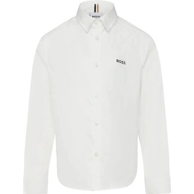 Boss Long Sleeved Shirt 102 White 102 Boss Long Sleeved Shirt 102 White 102