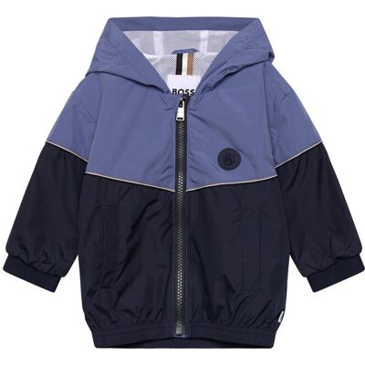Boss Hooded Windbreaker 74 Navy 74 Boss Hooded Windbreaker 74 Navy 74