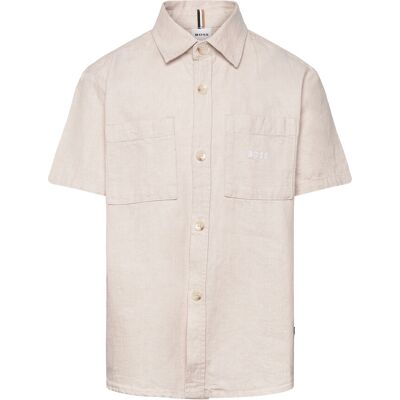 Boss Short Sleeve Shirt 116 Cream 116 Boss Short Sleeve Shirt 116 Cream 116