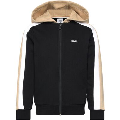 Boss Hooded Cardigan 162 Black 162 Boss Hooded Cardigan 162 Black 162