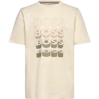 Boss Short Sleeves Tee-Shirt 104 Cream 104 Boss Short Sleeves Tee-Shirt 104 Cream 104