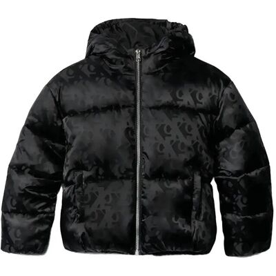 Calvin Ck Logo Aop Puffer Jacket 170 Black 170 Calvin Ck Logo Aop Puffer Jacket 170 Black 170