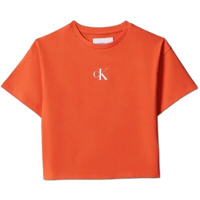 Calvin Ck Logo Boxy T-Shirt 140 Orange 140 Calvin Ck Logo Boxy T-Shirt 140 Orange 140