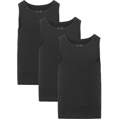 Claudio Boys 3-Pack Singlet 9/10 Black 9/10 Claudio Boys 3-Pack Singlet 9/10 Black 9/10