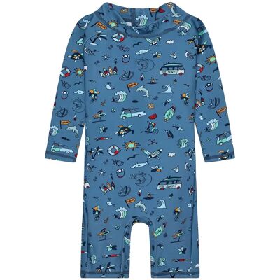 Color Kids Baby Suit L/S, Aop - Upf 60 74 Blue 74 Color Kids Baby Suit L/S, Aop - Upf 60 74 Blue 74