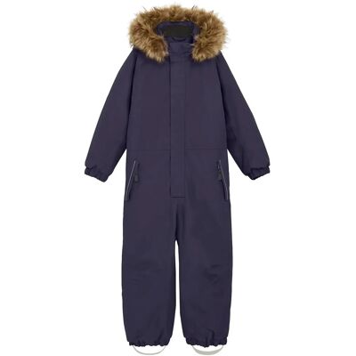 Color Kids Coverall W. Fake Fur 116 Navy 116 Color Kids Coverall W. Fake Fur 116 Navy 116